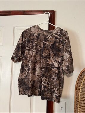 RSQ Men's Short-Sleeve Camo Tee - Brown & Black